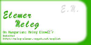 elemer meleg business card